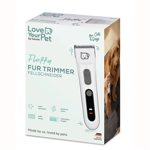 Beurer PP 110 „Fluffy“, balta - Gyvūnų plaukų kirpimo mašinėlė