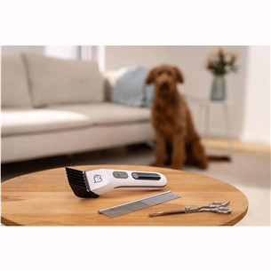 Beurer PP 110 „Fluffy“, balta - Gyvūnų plaukų kirpimo mašinėlė