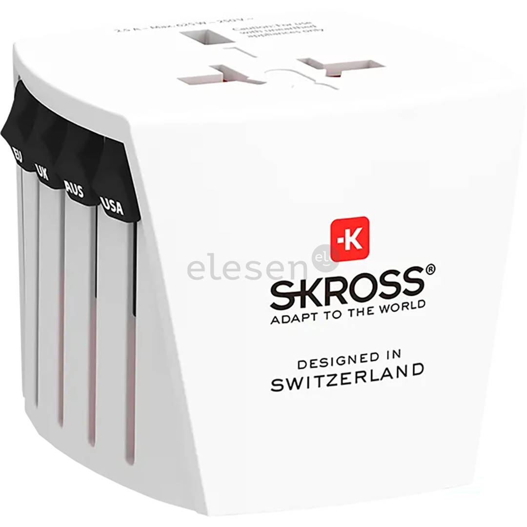 Skross MUV Micro, white - Travel adapter