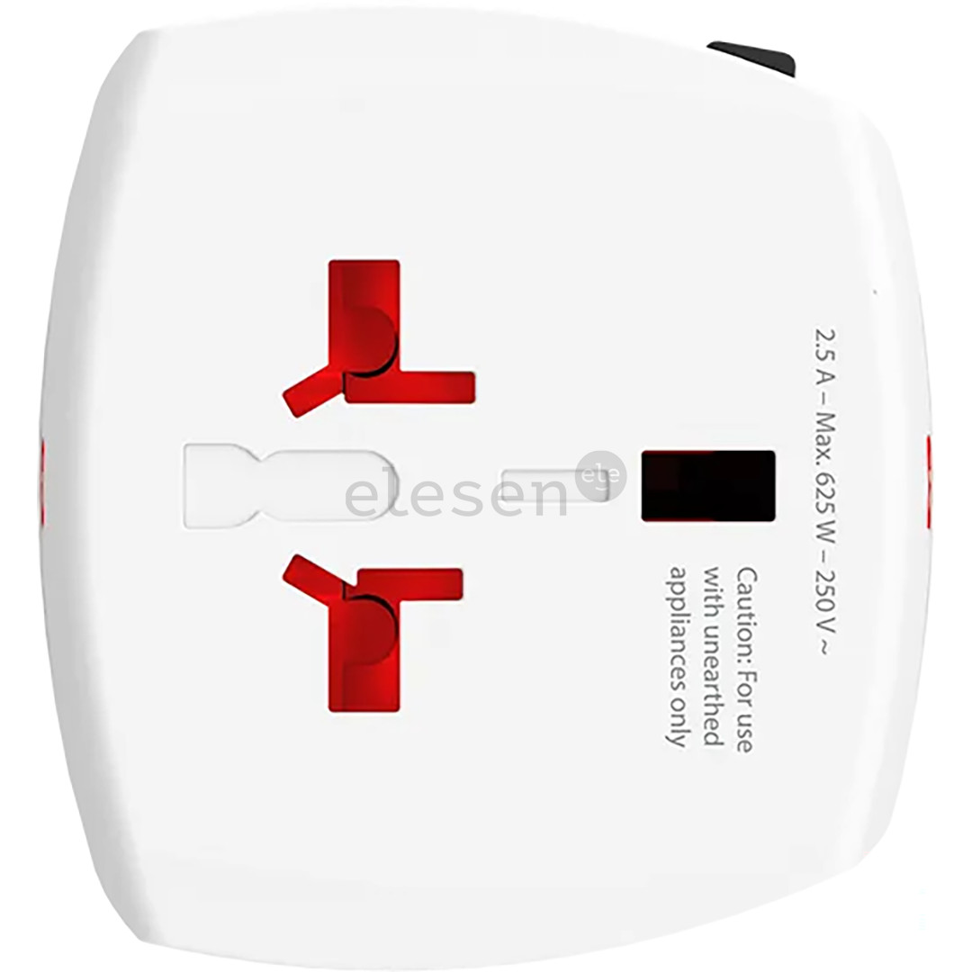 Skross MUV Micro, white - Travel adapter