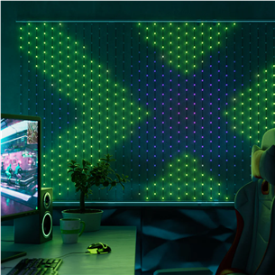 Twinkly Matrix, 100 x 100 см, RGB, прозрачный - Cветодиодная штора