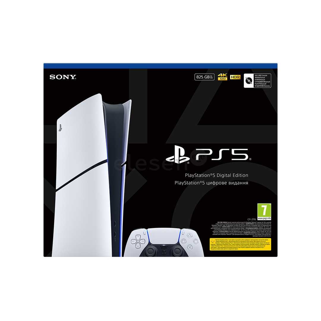 Sony PlayStation 5 Slim Digital, 825 ГБ, белый - Консоль