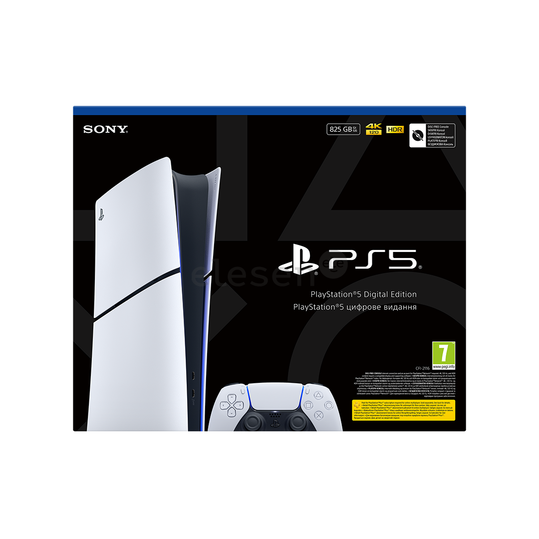 Sony PlayStation 5 Slim Digital, 825 GB, balta - Žaidimų konsolė