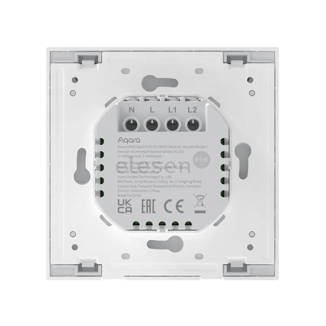 Aqara Wireless Remote Switch H1, 2 klavišai - Išmanusis jungiklis