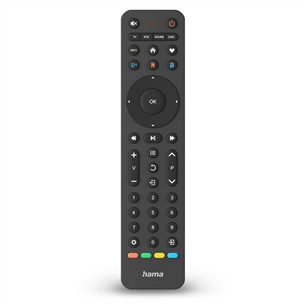 Hama 4-in-1 Universal TV Remote Control, juodas - Universalus nuotolinio valdymo pultelis 00221053