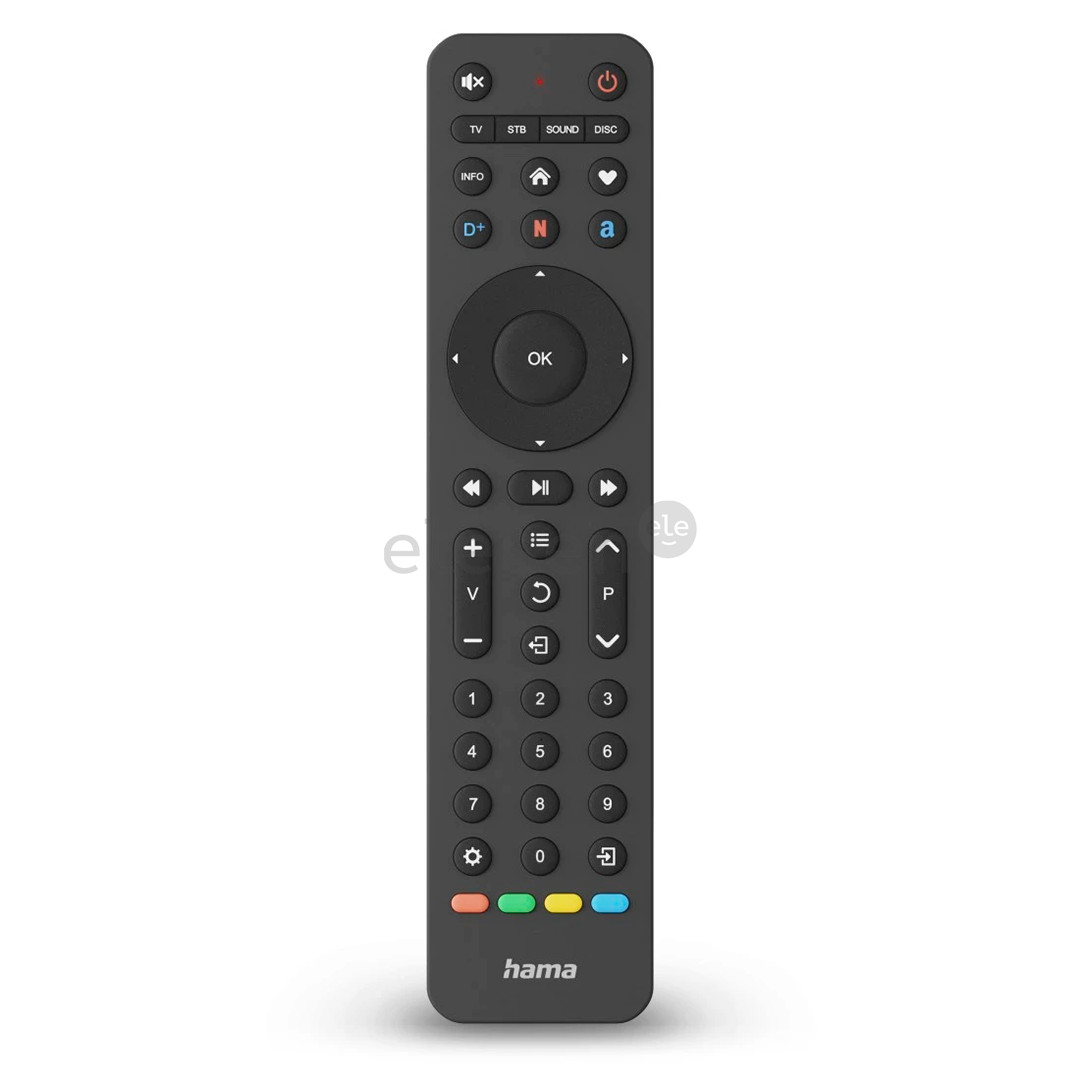 Hama 4-in-1 Universal TV Remote Control, black - Universal remote control