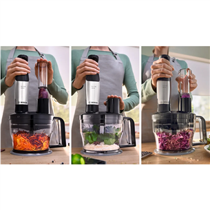 Bosch ErgoMaster, Series 6, 1200 W, stainless steel - Hand blender