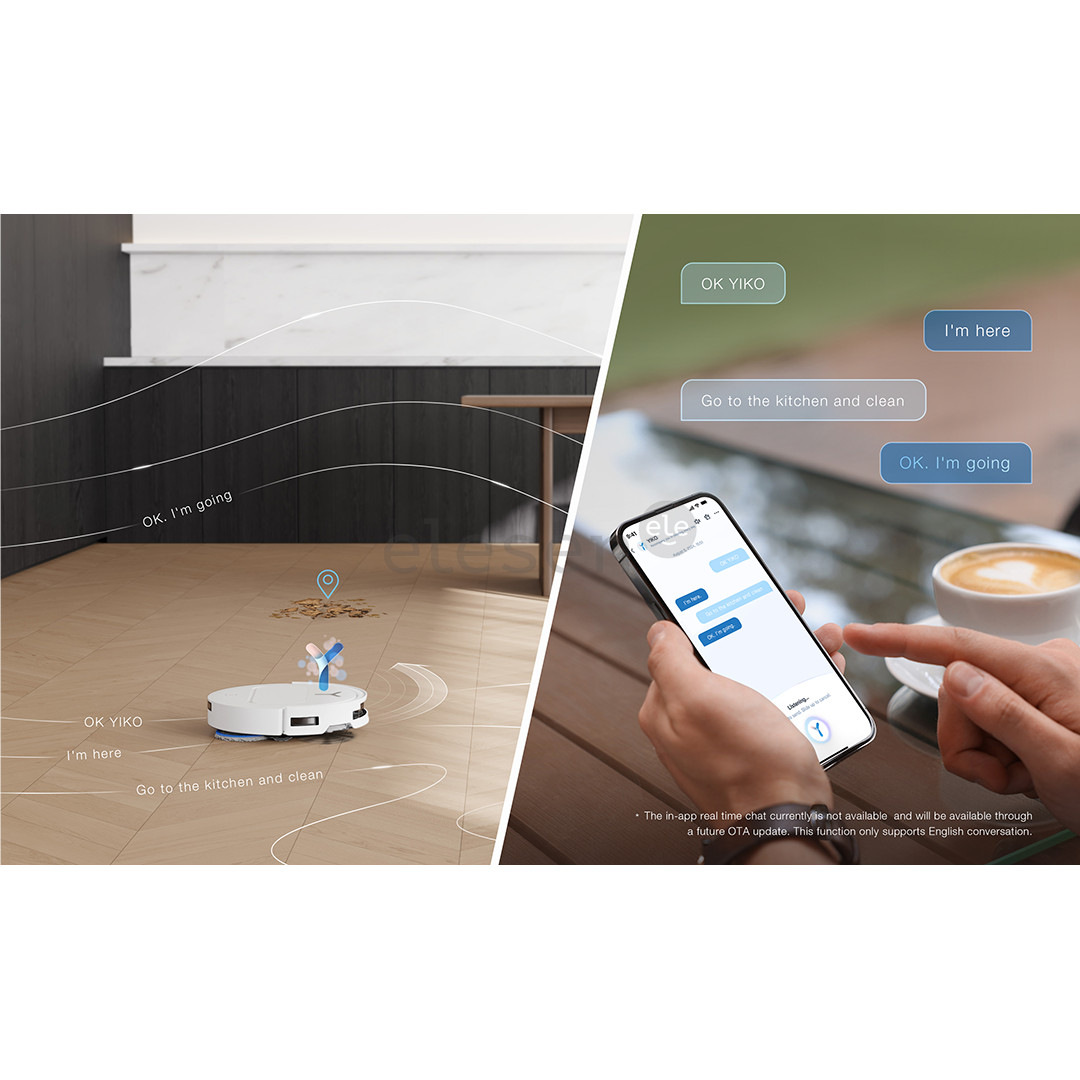 Ecovacs Deebot T50 PRO OMNI Gen2, Wet & Dry, baltas - Dulkių siurblys robotas