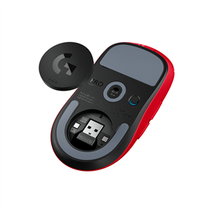 Logitech Pro X Superlight 2SE, raudona - Belaidė pelė