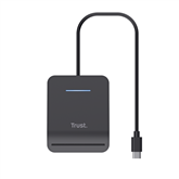 Trust Primo Smart Card Reader, USB-C, juodas - Išmanusis kortelių skaitytuvas