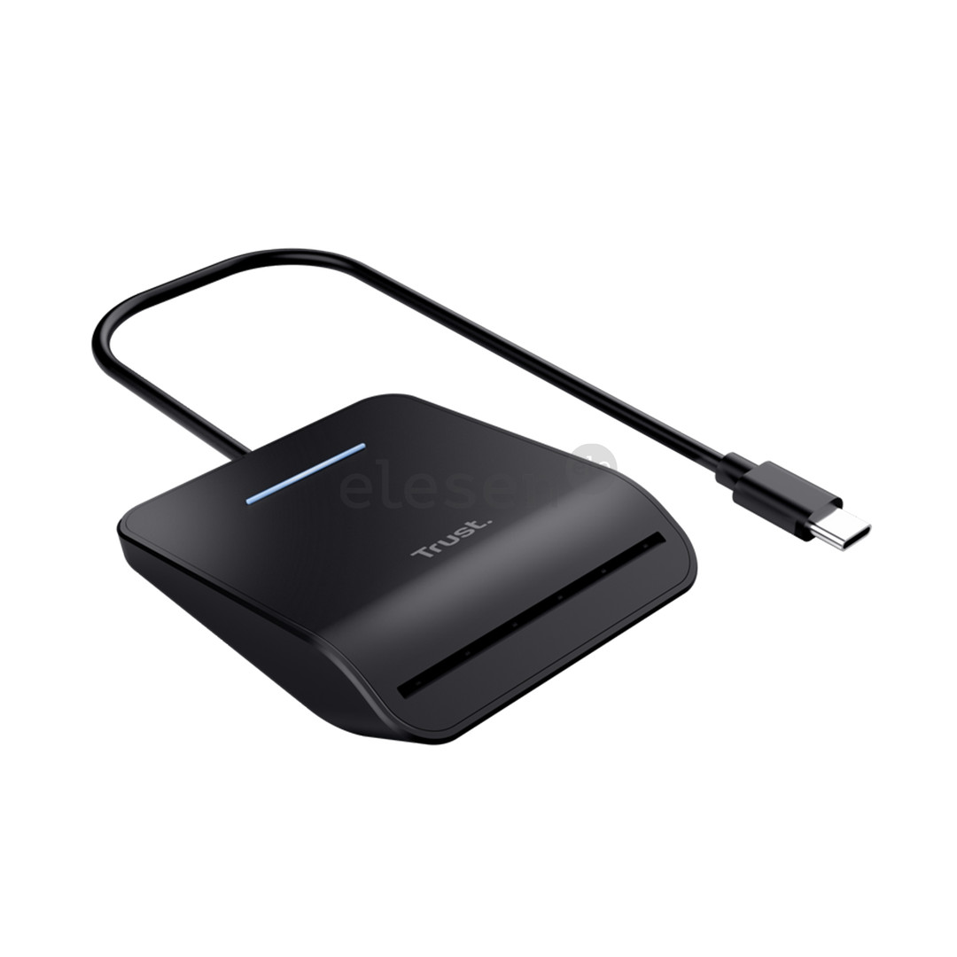 Trust Primo Smart Card Reader, USB-C, black - Smart card reader