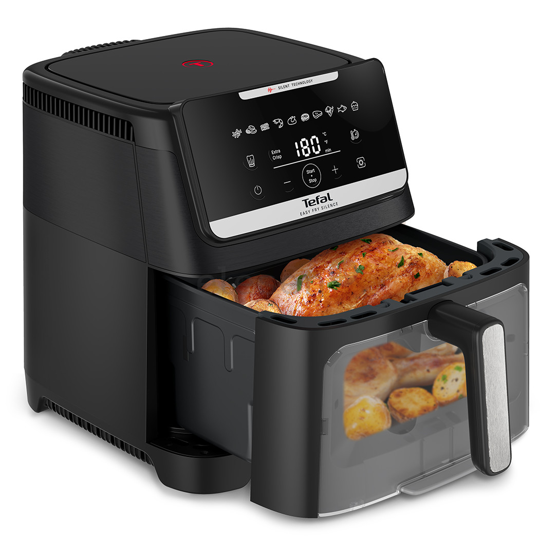 Tefal Easy Fry Silence, 1800 W, 7 L, juoda - Karšto oro gruzdintuvė