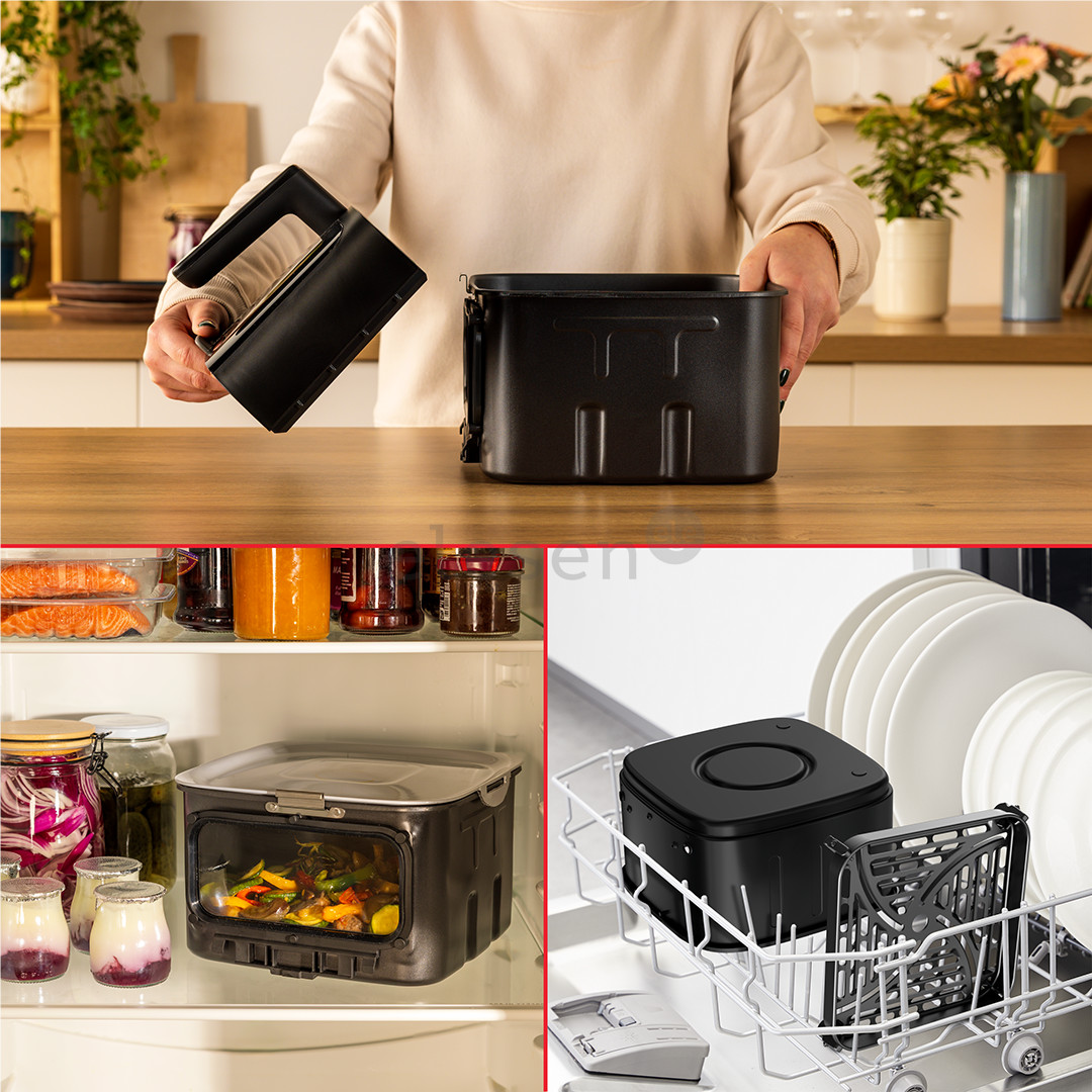 Tefal Easy Fry Silence, 1800 W, 7 L, juoda - Karšto oro gruzdintuvė