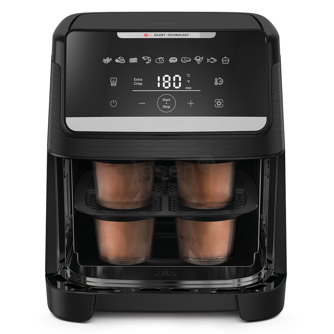 Tefal Easy Fry Silence, 1800 W, 7 L, juoda - Karšto oro gruzdintuvė