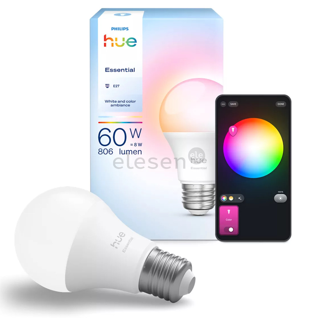 Philips Hue Essential A60, Full Color, E27, white - Smart light