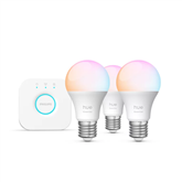 Philips Hue Essential Starter Kit, A60 + Hue Bridge, Full Color, E27, 3 pc, white - Smart light