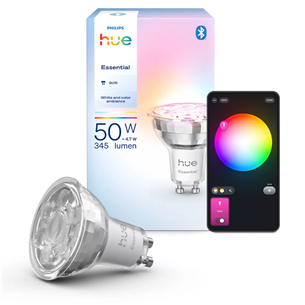 Philips Hue Essential Spot, Full Color, GU10, white - Smart light