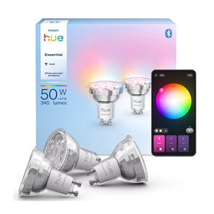 Philips Hue Essential Spot, Full Color, GU10, 3 pc, white - Smart light