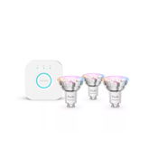 Philips Hue Essential Starter Kit, Spotlight + Hue Bridge, Full Color, GU10, 3 pc, white - Smart light kit