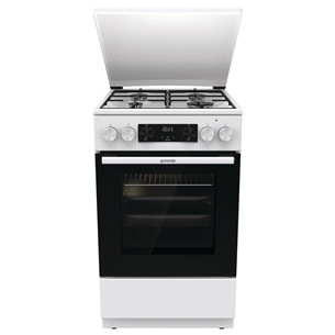 Gorenje, 62 L, width 50 cm, white - Gas cooker with electric oven GK5C42WJ