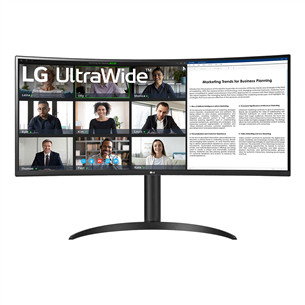 LG WR55QC UltraWide, 34'', QHD, LED VA, 100 Гц, USB-C, изогнутый, черный - Монитор 34WR55QK-B