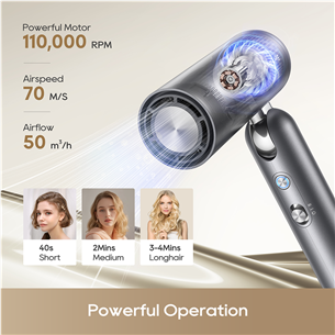 Dreame Pocket Pro, Space Grey, 1300 W - Hair dryer