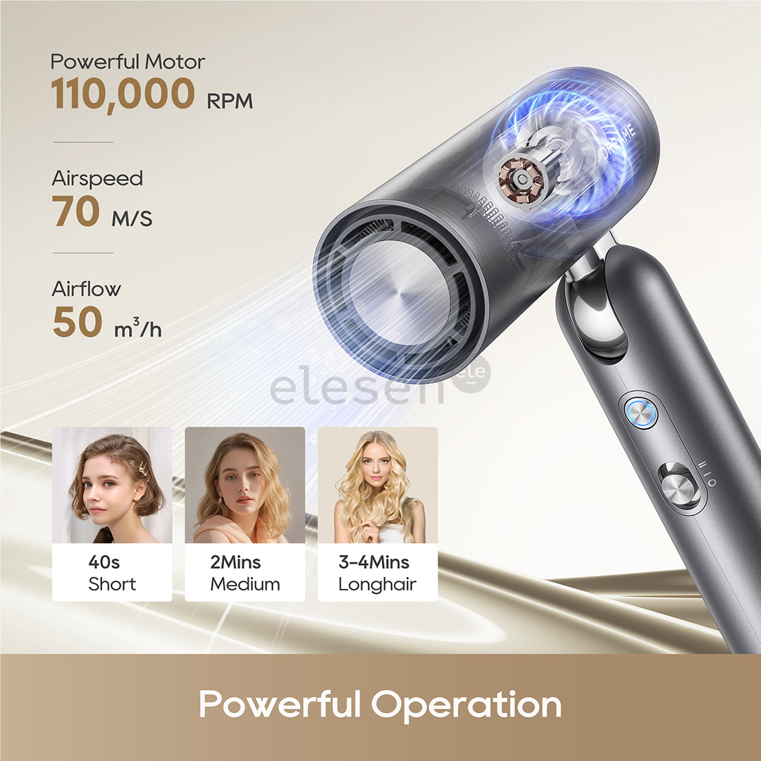 Dreame Pocket Pro, Space Grey, 1300 Вт, серый - Фен