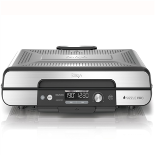 Ninja Sizzle Pro XL Grill & Flat Plate, silver/black - Indoor grill
