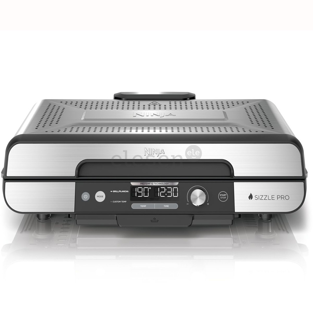 Ninja Sizzle Pro XL Grill & Flat Plate, sidabro spalvos/juodas - Elektrinis grilis
