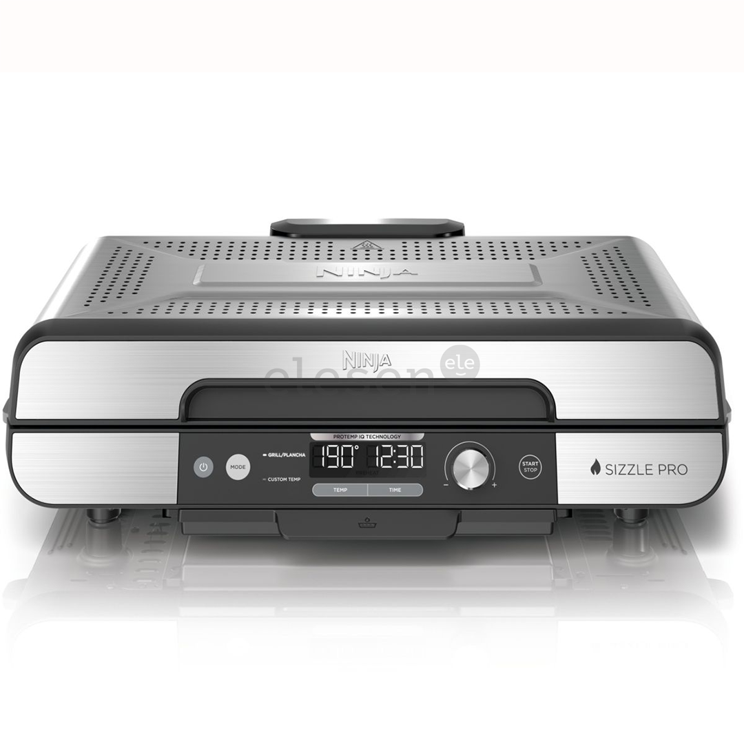 Ninja Sizzle Pro XL Grill & Flat Plate, silver/black - Indoor grill