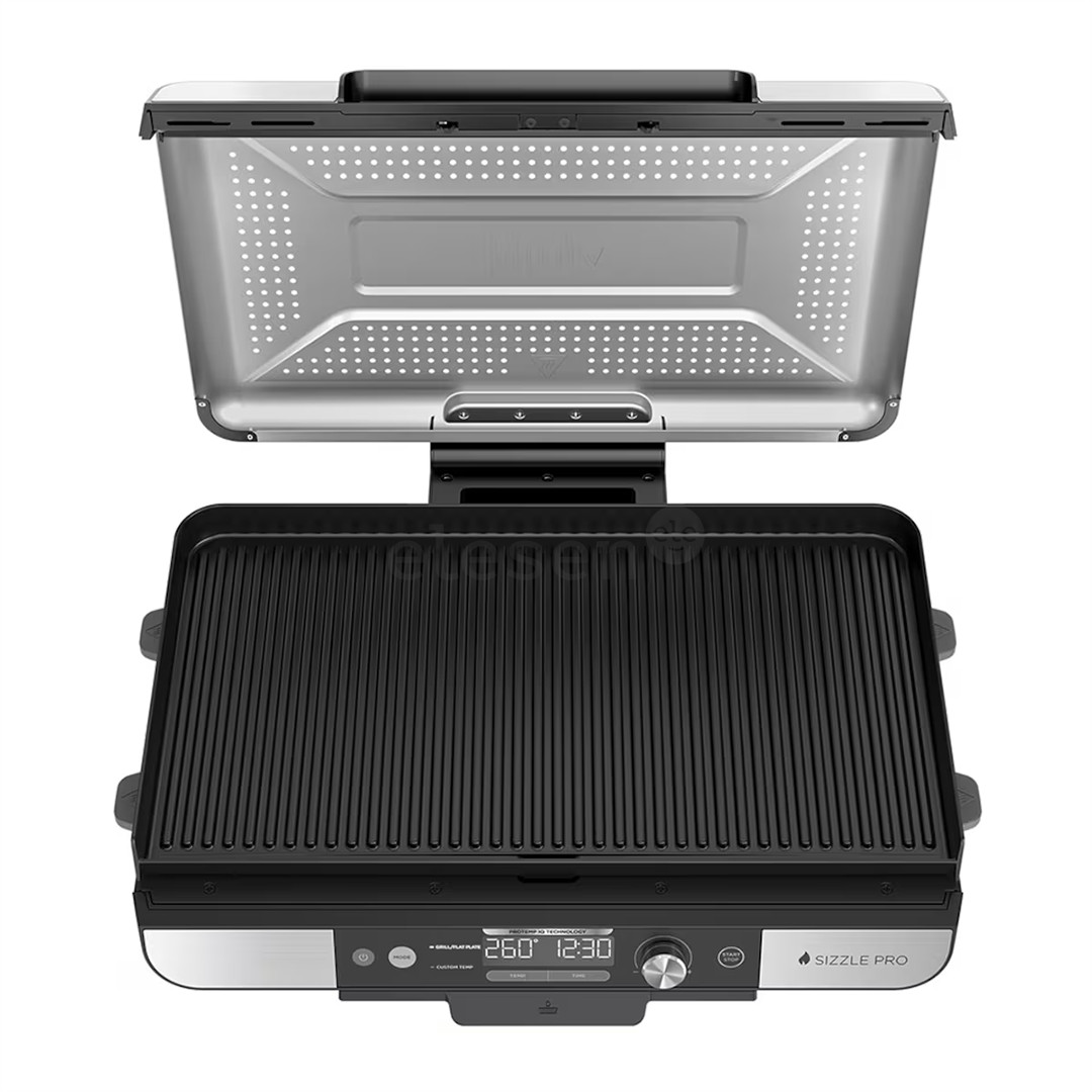 Ninja Sizzle Pro XL Grill & Flat Plate, sidabro spalvos/juodas - Elektrinis grilis