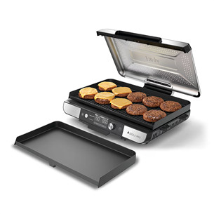 Ninja Sizzle Pro XL Grill & Flat Plate, sidabro spalvos/juodas - Elektrinis grilis