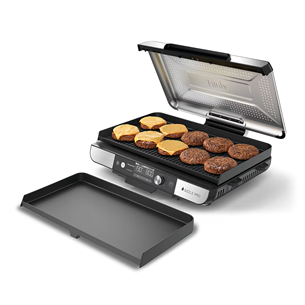 Ninja Sizzle Pro XL Grill & Flat Plate, silver/black - Indoor grill