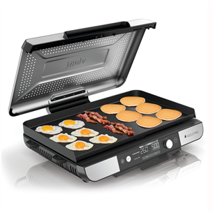 Ninja Sizzle Pro XL Grill & Flat Plate, silver/black - Indoor grill