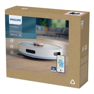 Philips 2000 Series, wet & dry, baltas - Dulkių siurblys robotas