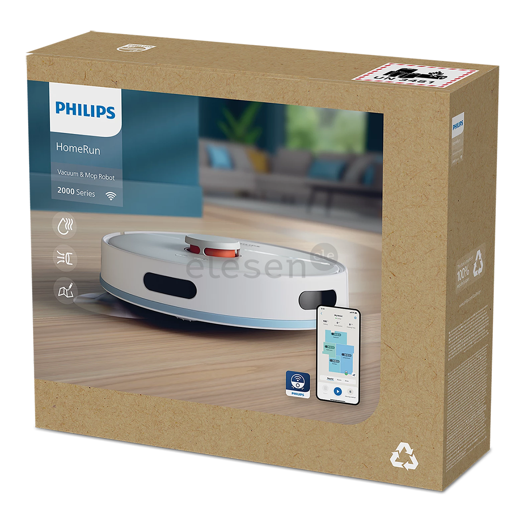 Philips 2000 Series, wet & dry, white - Robot vacuum cleaner