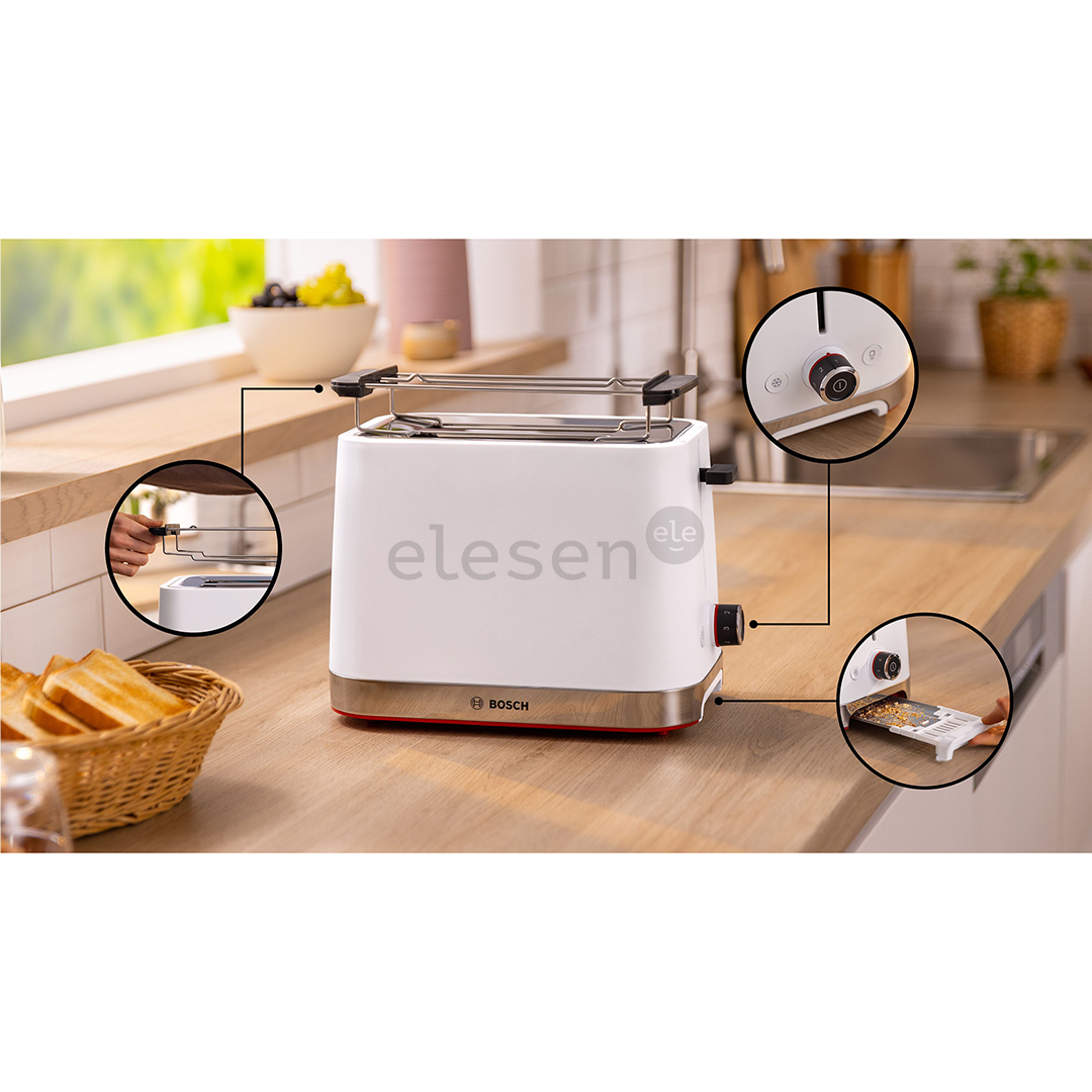 Bosch MyMoment, 950 W, white - Toaster