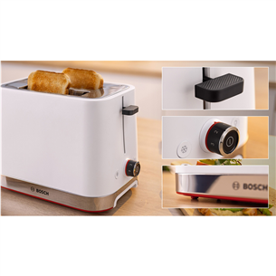 Bosch MyMoment, 950 W, white - Toaster