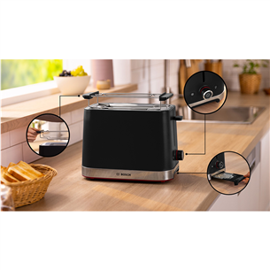 Bosch MyMoment, 950 W, black - Toaster