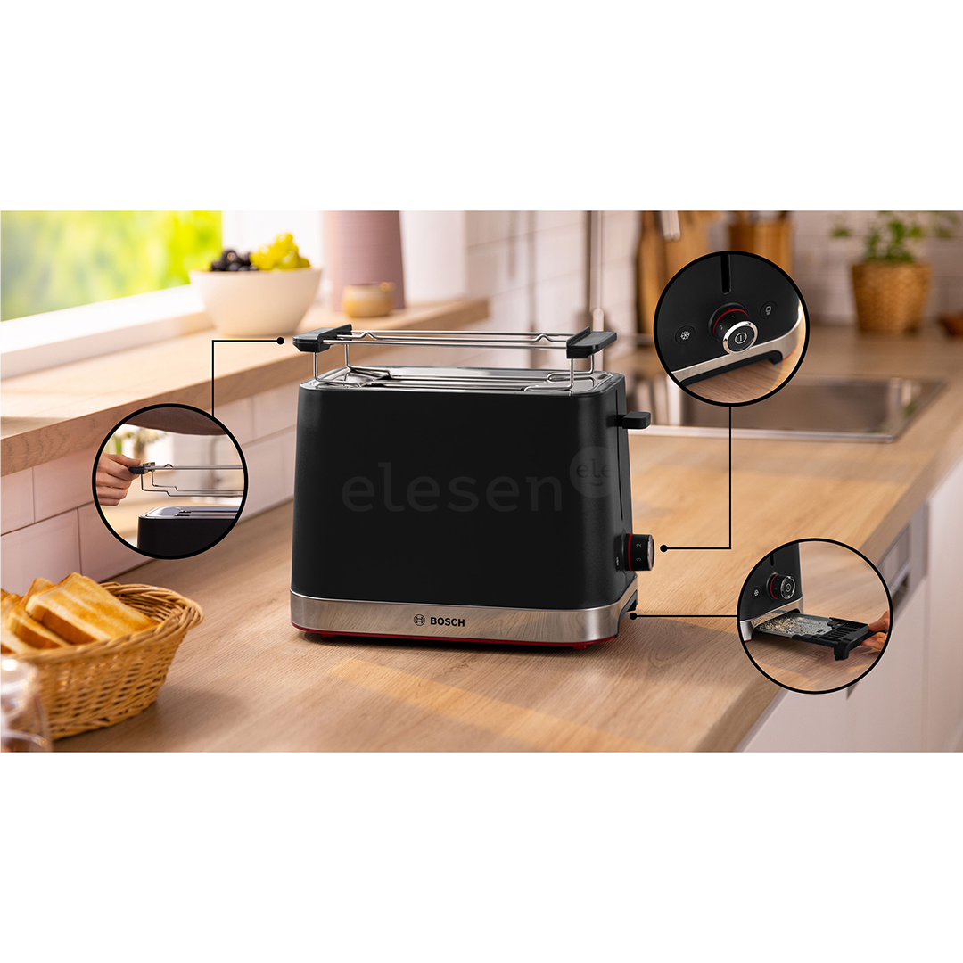 Bosch MyMoment, 950 W, black - Toaster