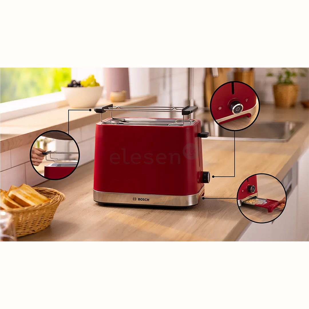 Bosch MyMoment, 950 W, red - Toaster