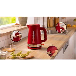 Bosch MyMoment, 2400 W, 1.7 L, red - Kettle