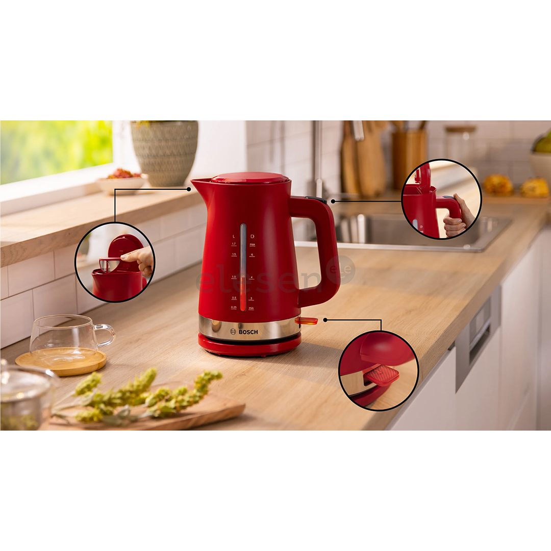 Bosch MyMoment, 2400 W, 1.7 L, red - Kettle