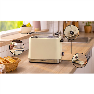Bosch MyMoment, 950 W, beige - Toaster