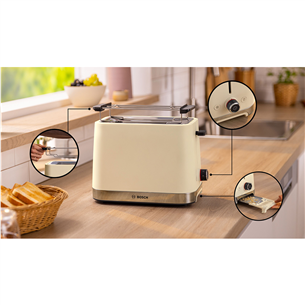 Bosch MyMoment, 950 W, beige - Toaster