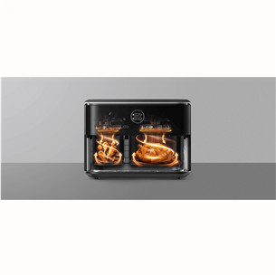 Xiaomi Dual Zone, 10 L, juoda - Karšto oro gruzdintuvė