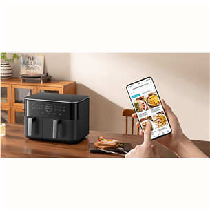 Xiaomi Dual Zone, 10 L, juoda - Karšto oro gruzdintuvė