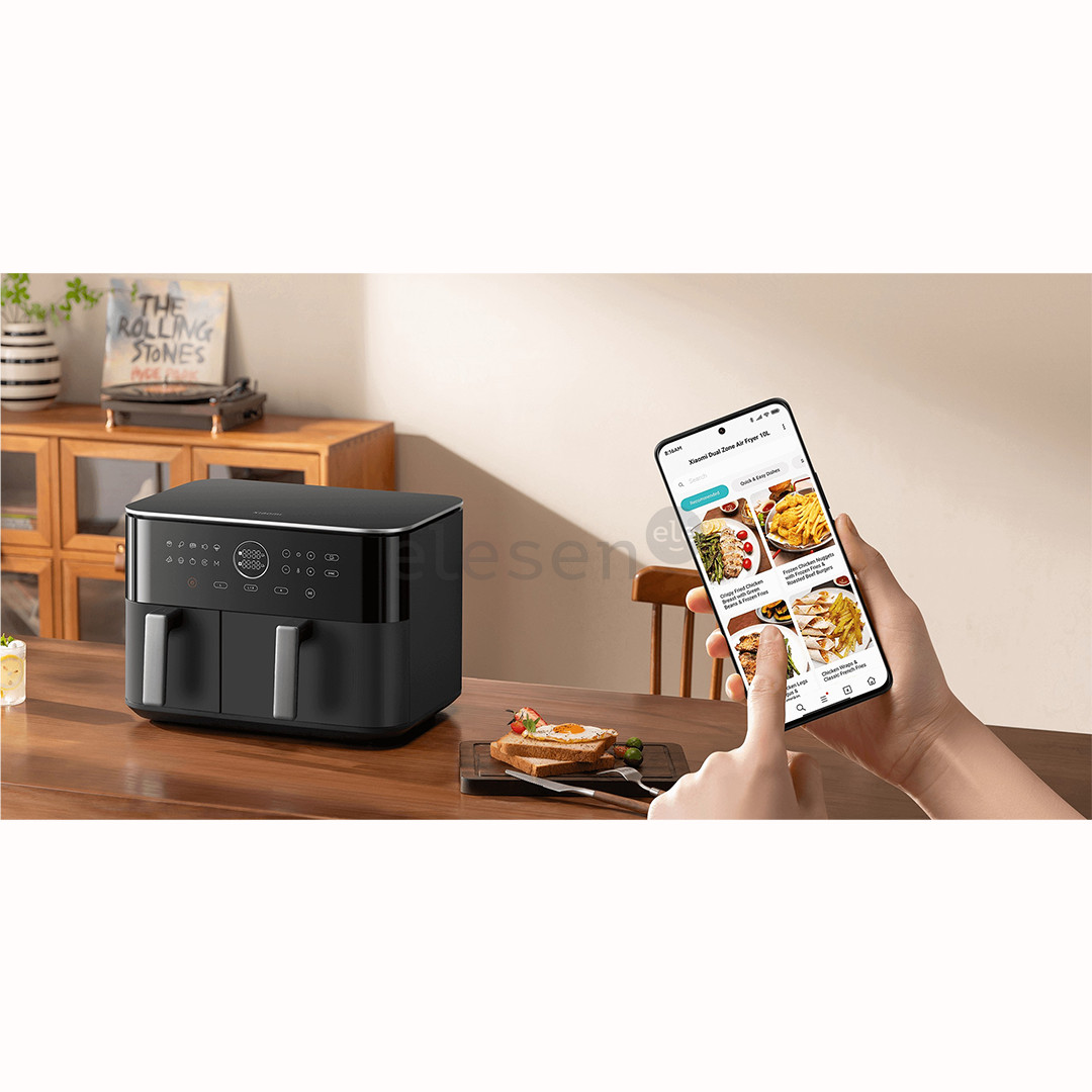 Xiaomi Dual Zone, 10 L, juoda - Karšto oro gruzdintuvė