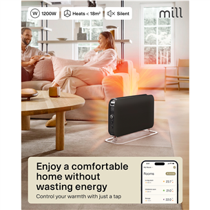 Mill, WiFi, 1200 Вт, черный - Конвектор