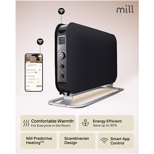 Mill, WiFi, 1200 Вт, черный - Конвектор